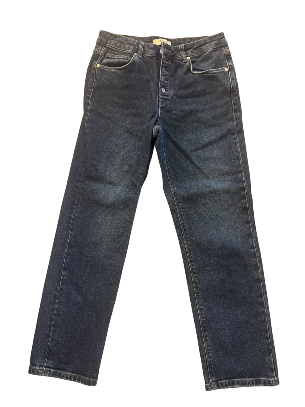 Reiss Women's Dark Blue Straight-Leg Jeans